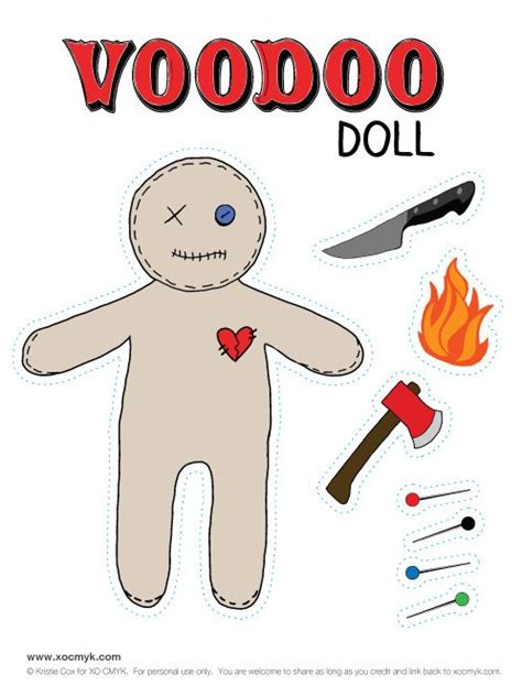 Printable Voodoo Doll Template